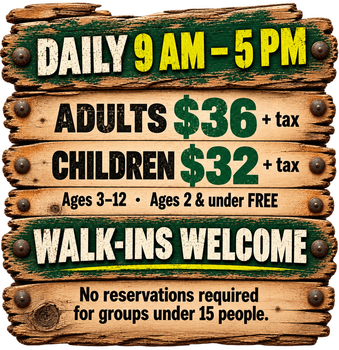 30 minute airboat tour information at Gator Airboat Rides